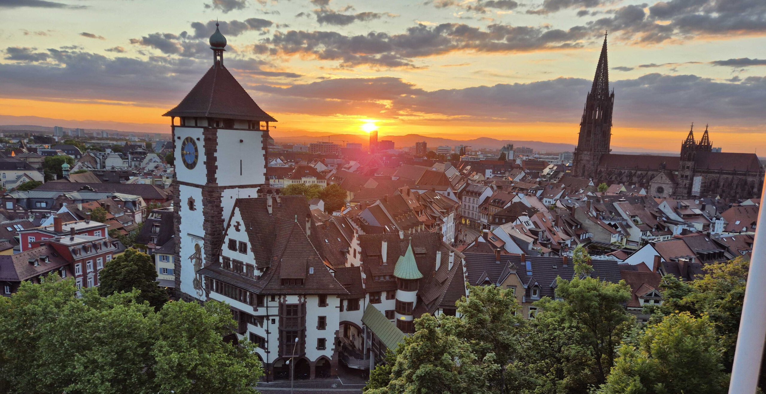 Freiburg winter panorama